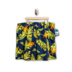 NWT Caribbean Blues Tropical Swim Shorts, Size 3XL